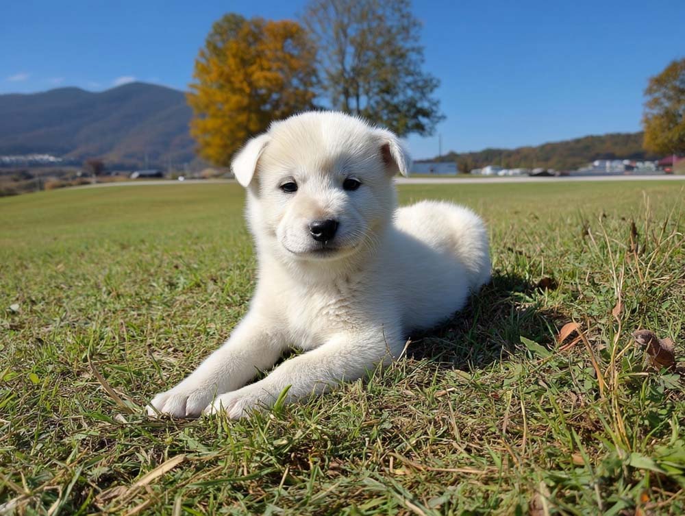 Милый щенок корейского чиндо