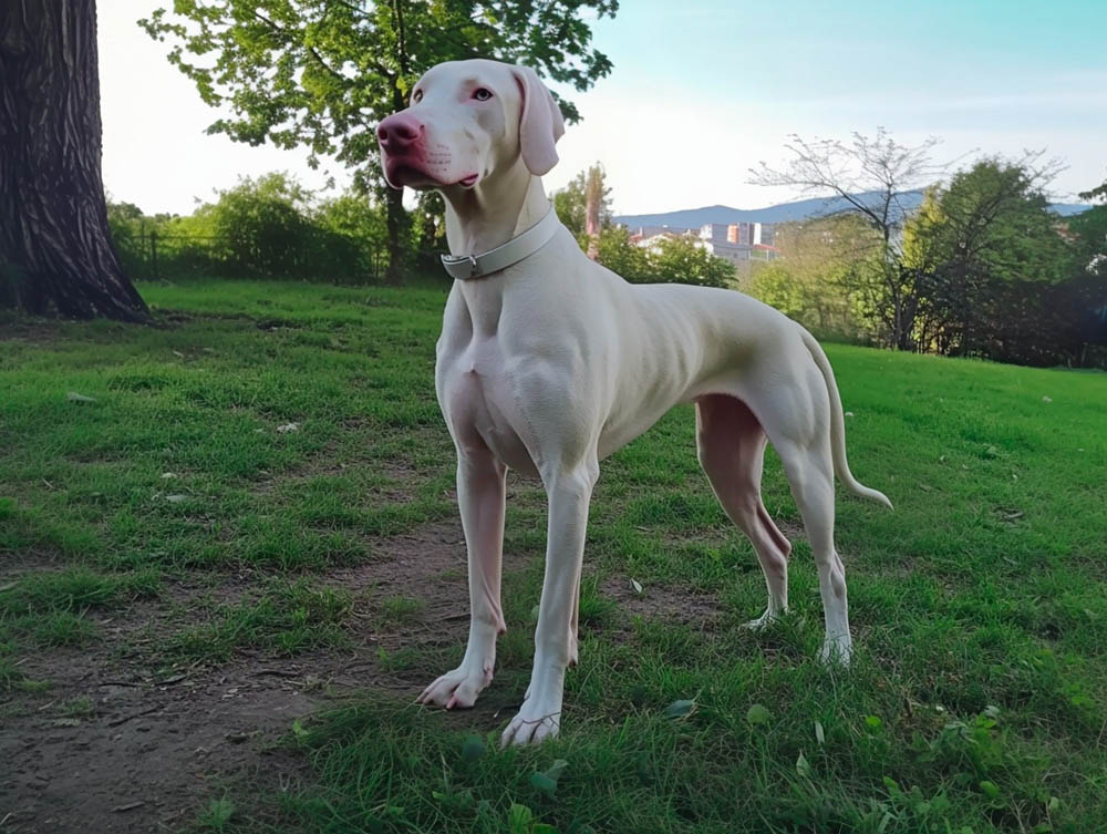 Белые доберманы наделены короткой шерстью