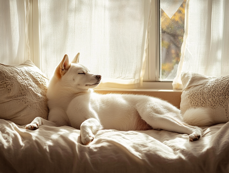 Какова история белых сиба-ину?