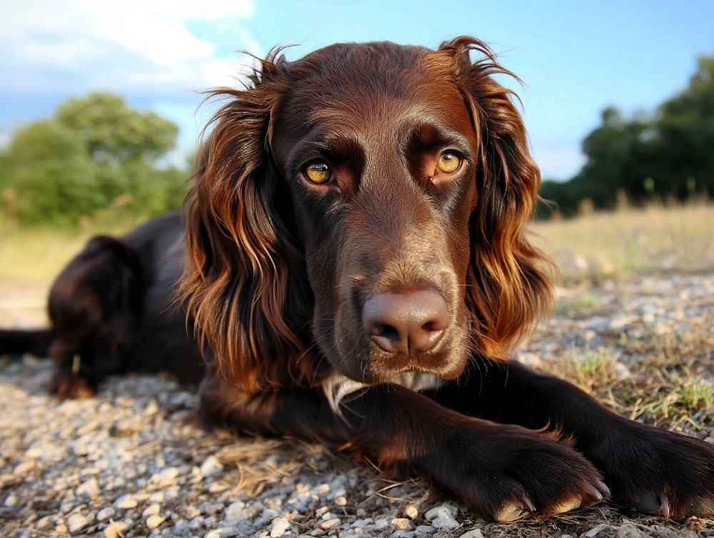 Немецкий спаниель имеет хорошо развитый охотничий инстинкт