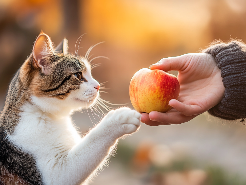 Есть ли польза от яблок кошкам?