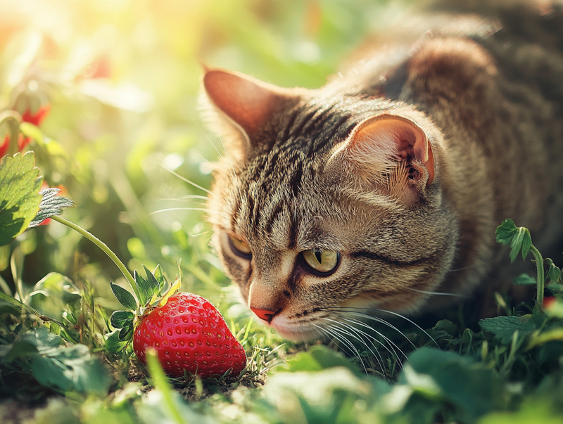 Может ли кошка отравиться, если ей давать много клубники?