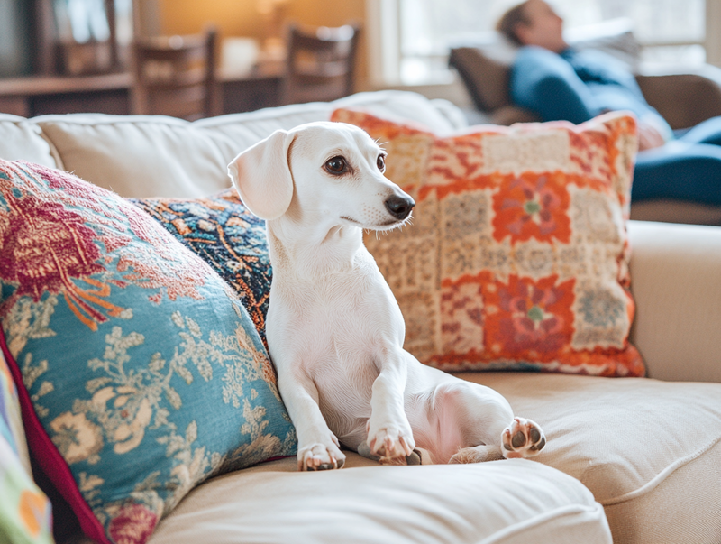 Белая такса на фото