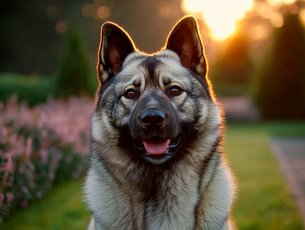 Это элкхаунд, или норвежская лосиная лайка