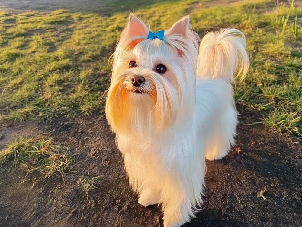 Русская салонная собака нуждается в уходе