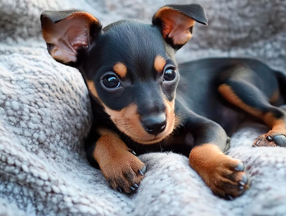 Щенок английского той-терьера имеет родословную