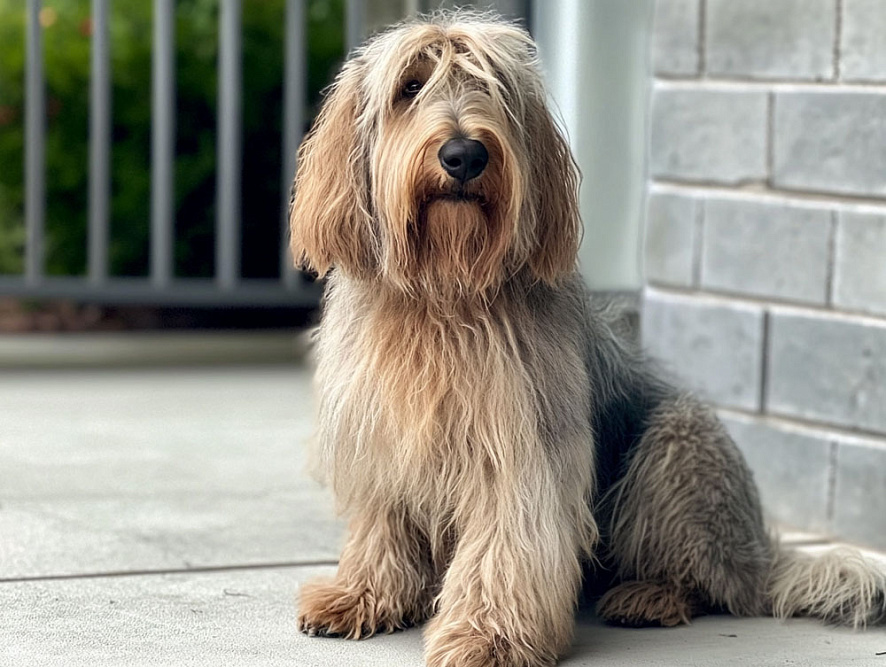 Оттерхаунд сидит