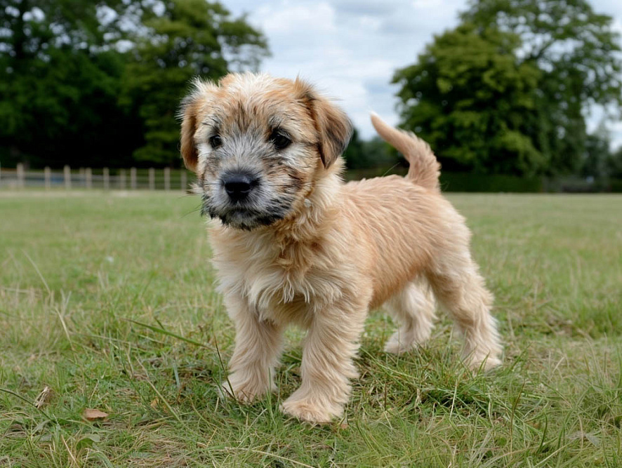 Глен оф Имаал терьер на прогулке