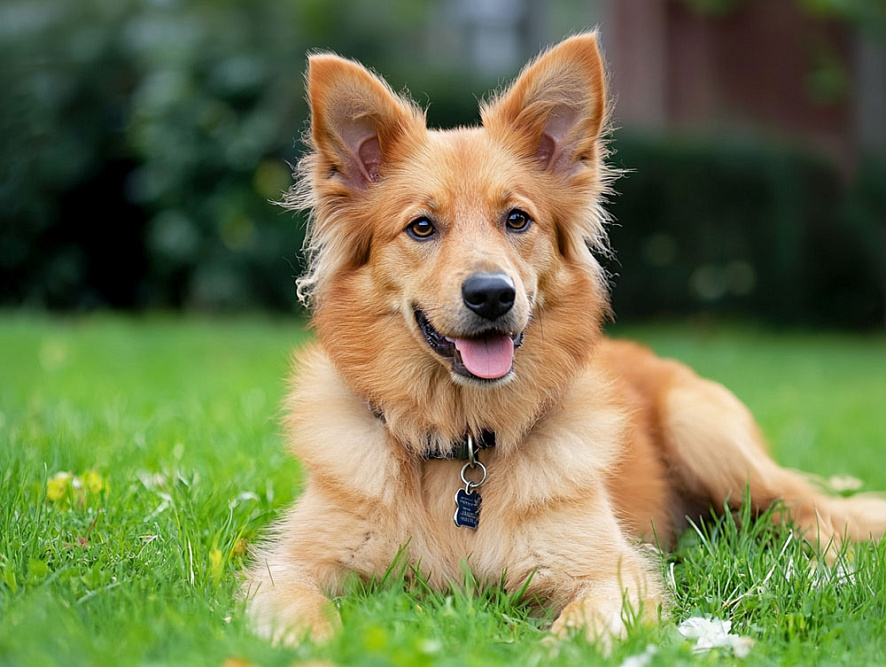 Баскская овчарка со стоячими ушами