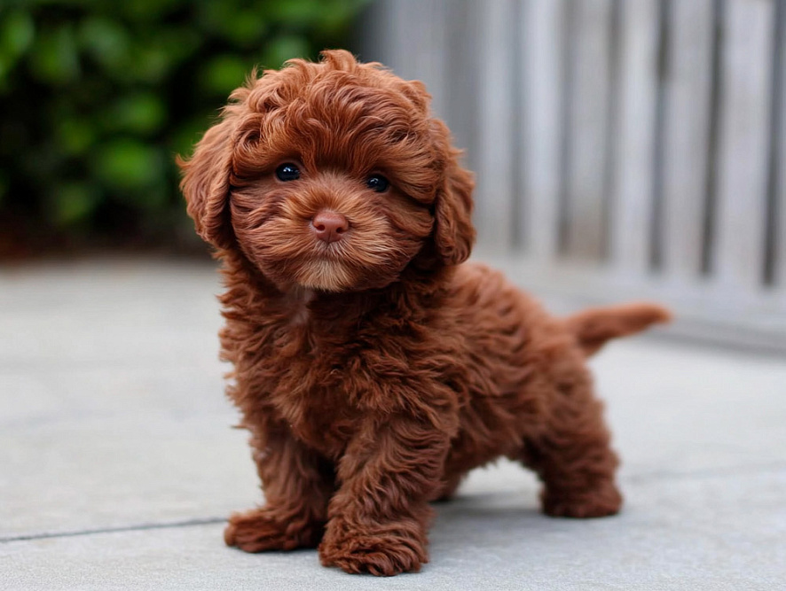 Русская цветная болонка в щенячьем возрасте