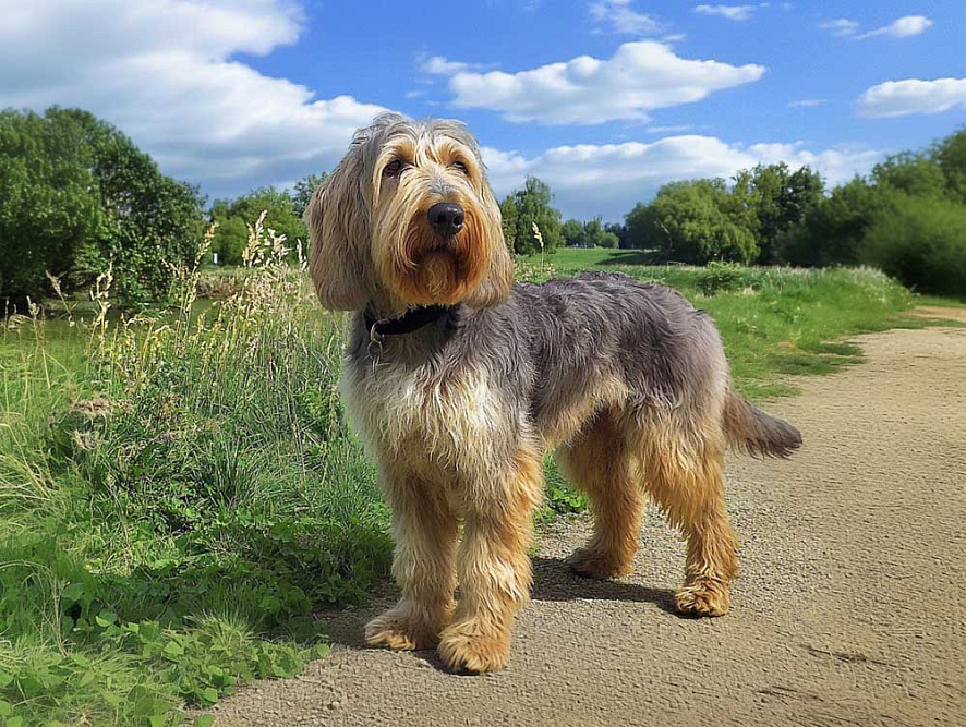 Оттерхаунд на летней прогулке