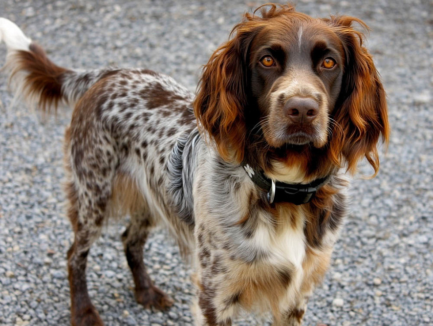 Немецкий вахтельхунд чалого окраса