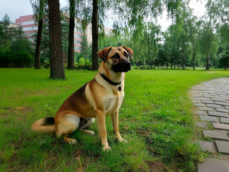 Австрийский пинчер в парке