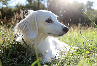 Белые таксы – особенности окраса и фото породы 
