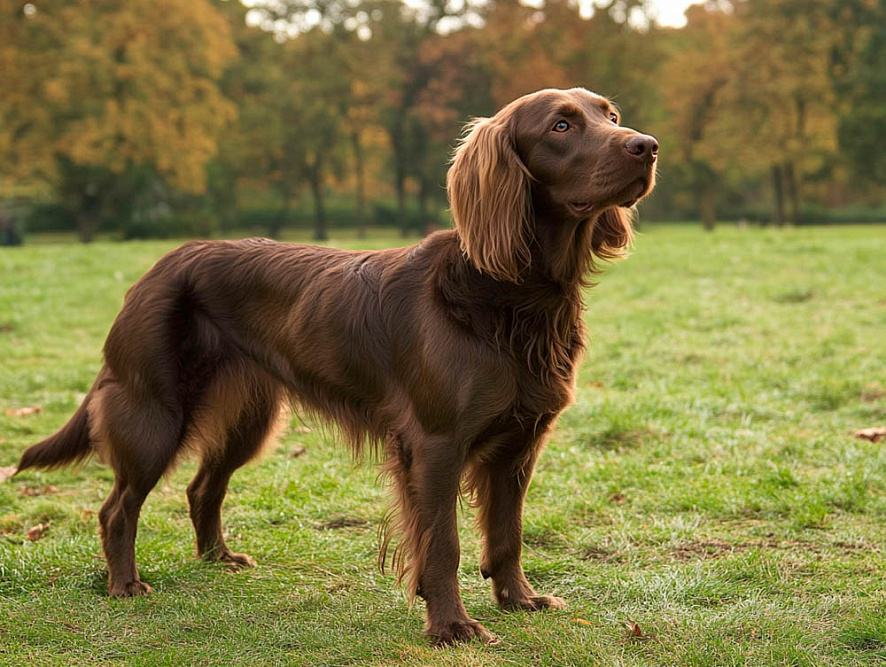 Изображениe — Лангхаар стоит боком Лангхаар стоит боком