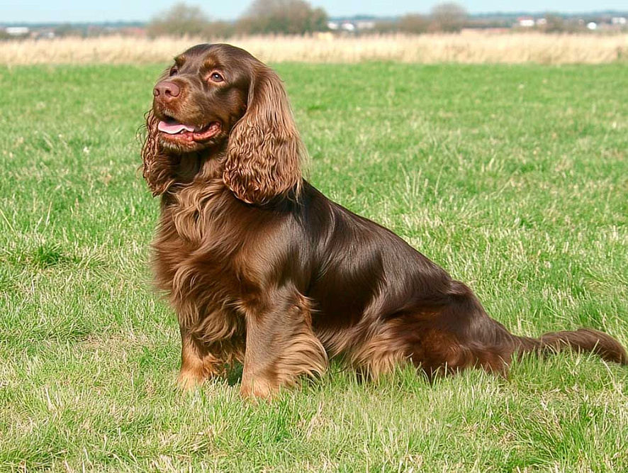 Суссекс-спаниель летом