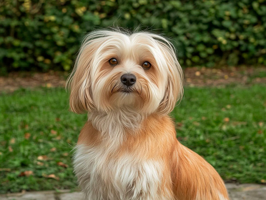 Русская цветная болонка рыжего окраса