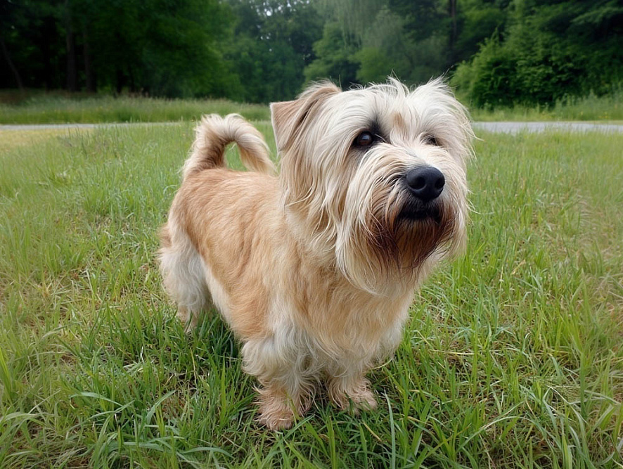 Глен оф Имаал терьер на лугу
