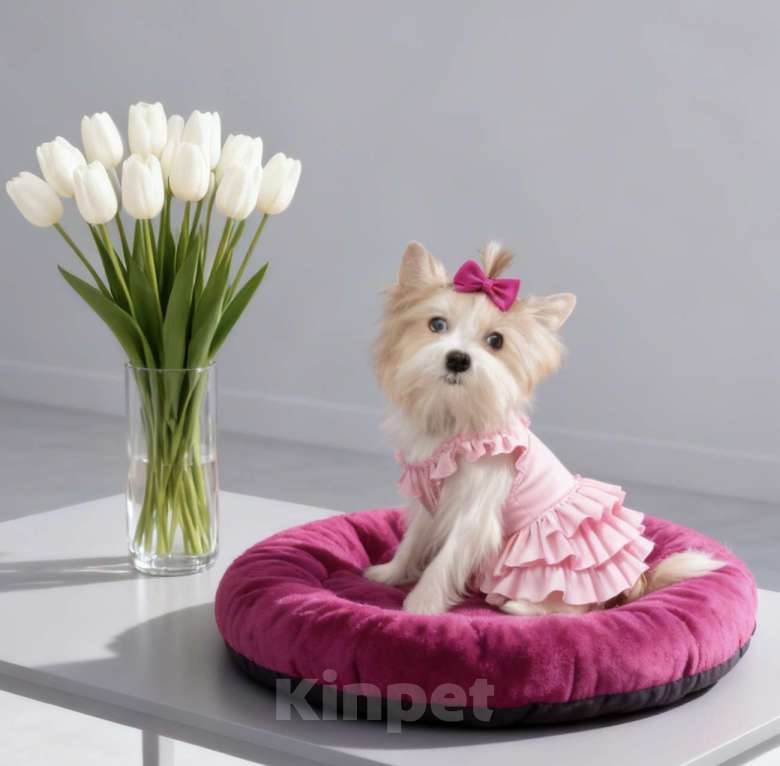 Собаки в Москве: Белый йорк с голубыми глазами девочка подрощенная Девочка, 130 000 руб. - фото 2