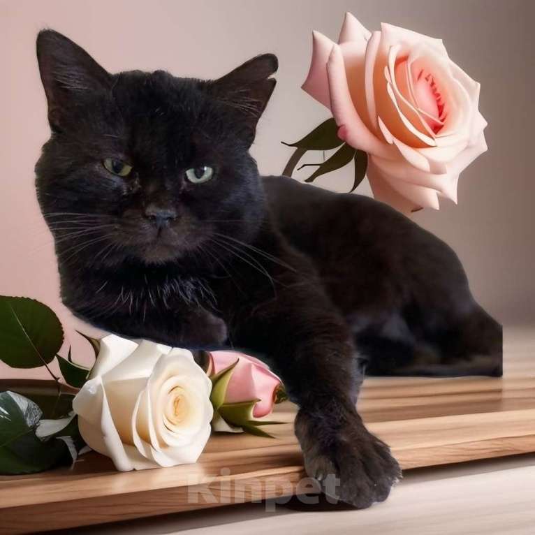 Кошки в Москве: Черный курносый кот Блэйк в добрые руки Мальчик, 1 руб. - фото 2