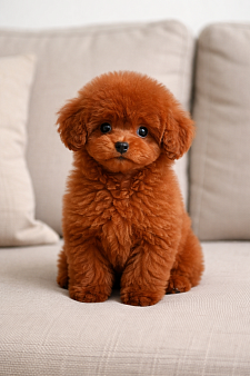 Аристократичный той-пудель ред браун