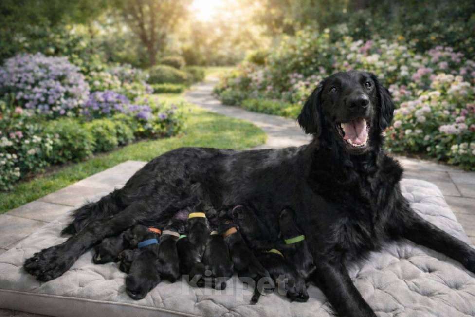Собаки в Москве: Бронируем щенков прямошерстного ретривера флэт Девочка, 75 000 руб. - фото 5
