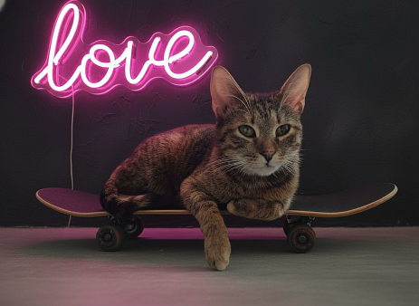 Зендея, кошка с примесью янтаря