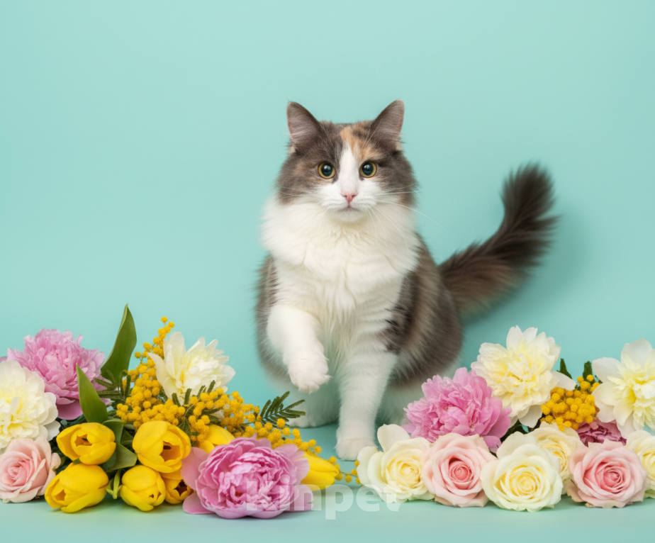 Кошки в Москве: Трехцветная пушистая кошка Филадельфия в дар Девочка, Бесплатно - фото 4